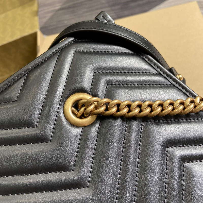 Gucci 779724 GG Marmont Medium Tote Bag Black