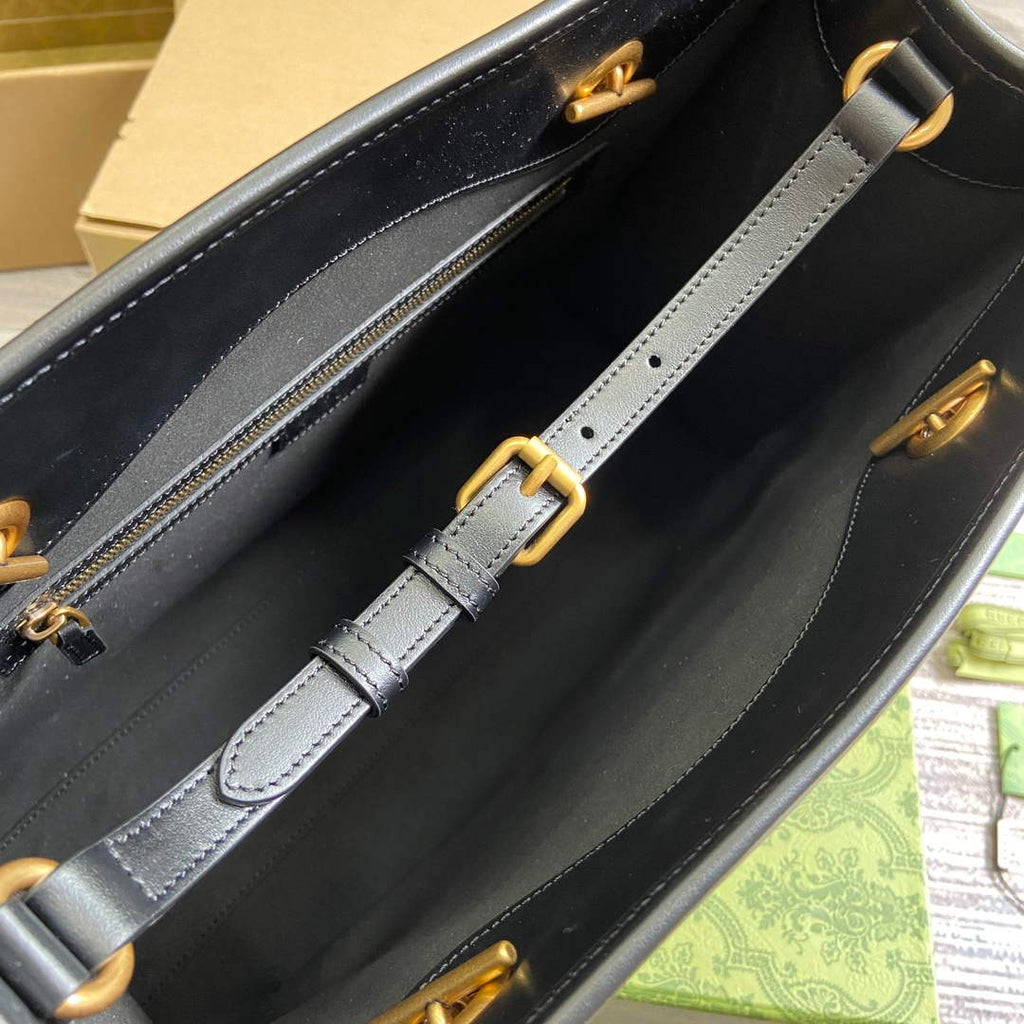 Gucci 779724 GG Marmont Medium Tote Bag Black