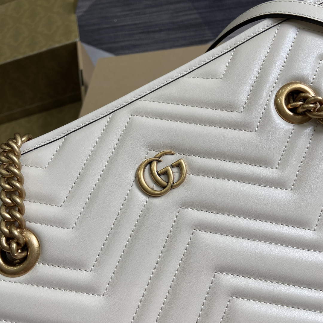Gucci 779724 GG Marmont Medium Tote Bag White - Default Title - View 5