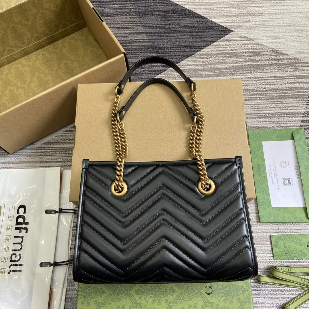 Gucci 779727 GG Marmont small Tote Bag Black - Default Title - View 2