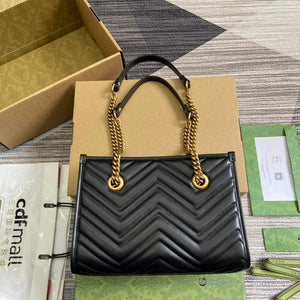 Gucci 779727 GG Marmont small Tote Bag Black - Default Title - View 2