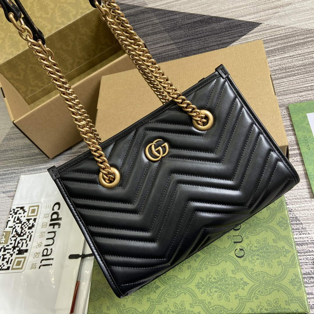 Gucci 779727 GG Marmont small Tote Bag Black - Default Title - View 4