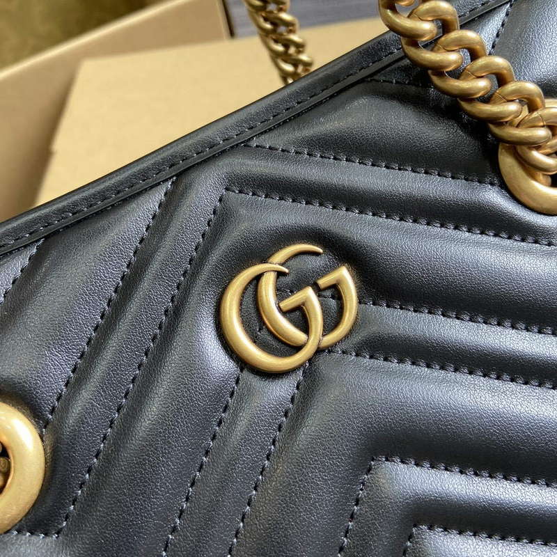 Gucci 779727 GG Marmont small Tote Bag Black