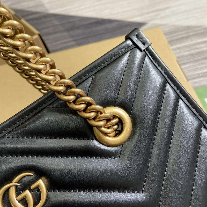 Gucci 779727 GG Marmont small Tote Bag Black