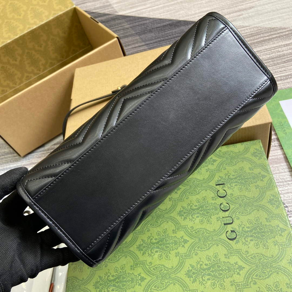 Gucci 779727 GG Marmont small Tote Bag Black