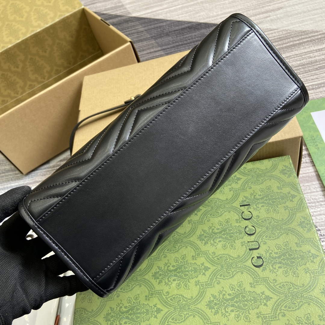 Gucci 779727 GG Marmont small Tote Bag Black - Default Title - View 7