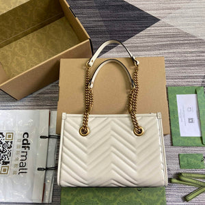 Gucci 779727 GG Marmont small Tote Bag White - Default Title - View 2