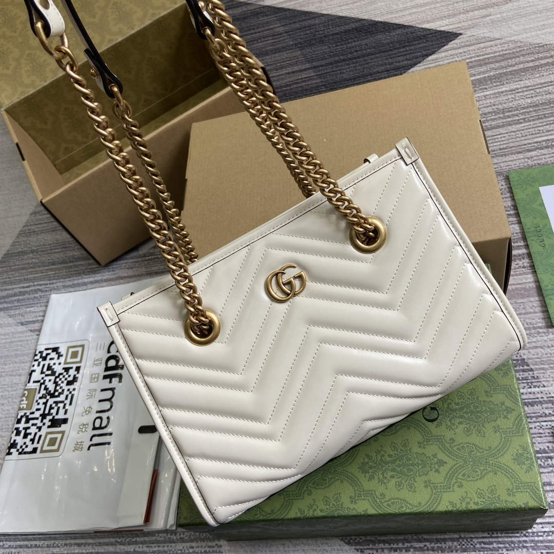 Gucci 779727 GG Marmont small Tote Bag White - Default Title - View 4