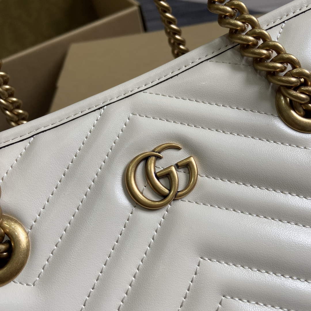 Gucci 779727 GG Marmont small Tote Bag White - Default Title - View 5