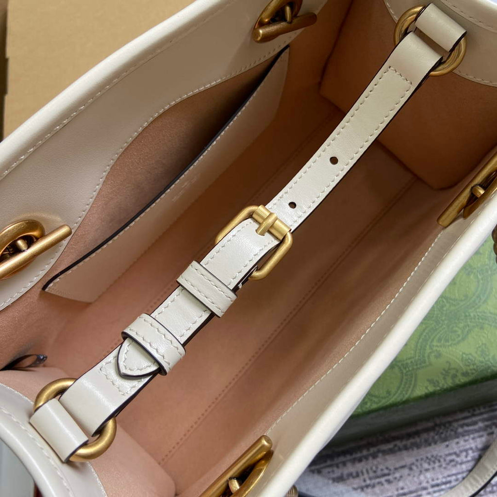 Gucci 779727 GG Marmont small Tote Bag White