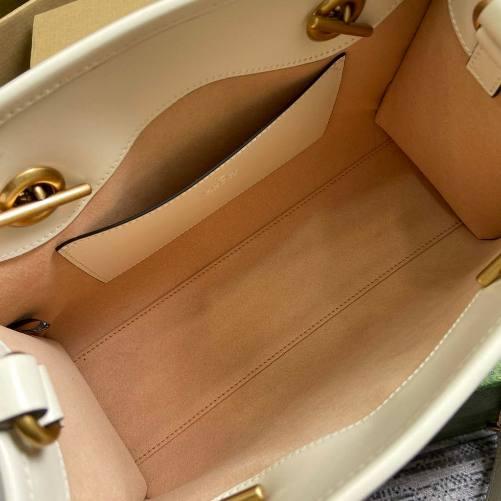 Gucci 779727 GG Marmont small Tote Bag White