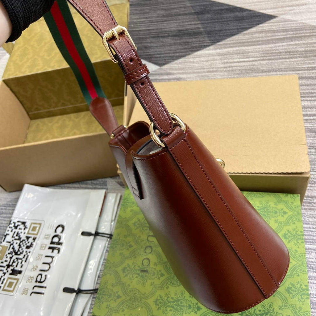 Gucci 782908 Mini Bucket Shoulder Bag Brown