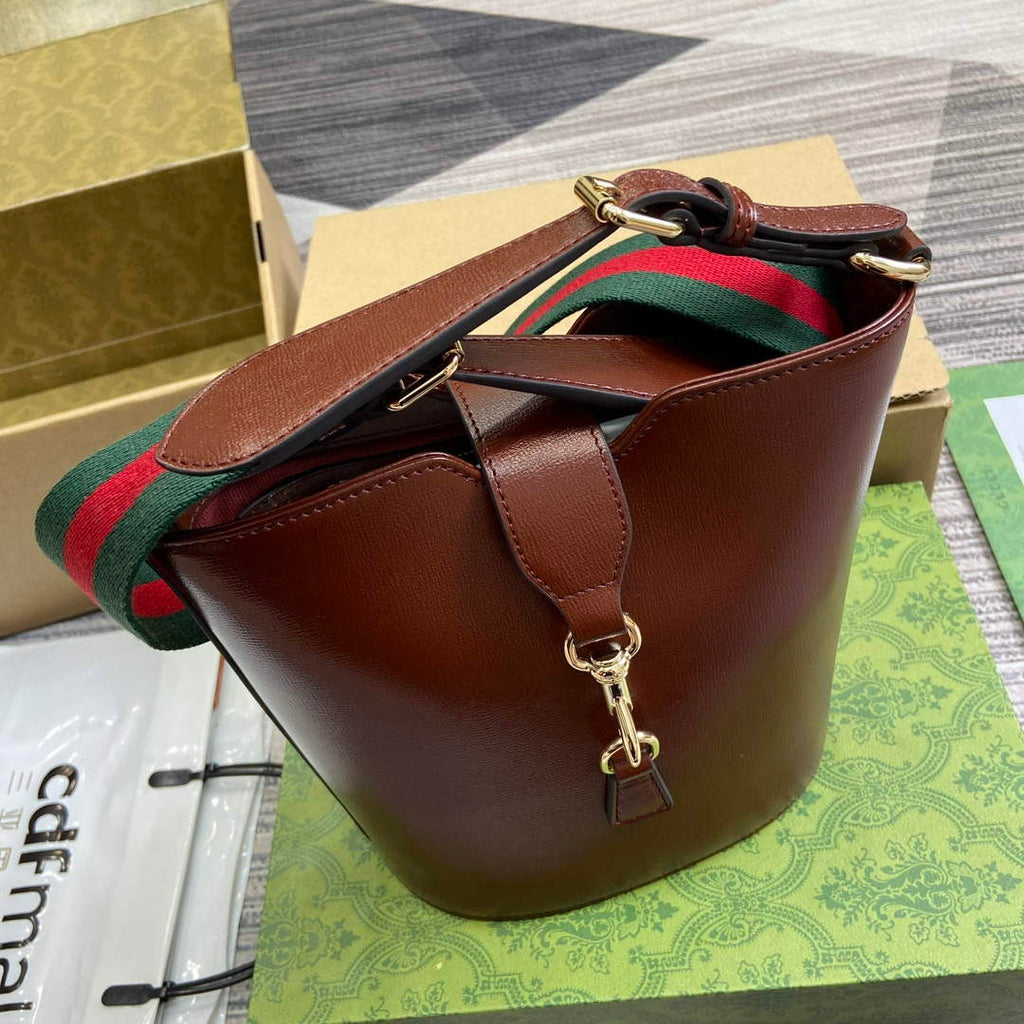 Gucci 782908 Mini Bucket Shoulder Bag Brown