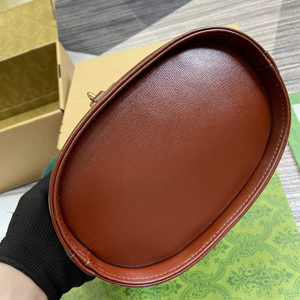 Gucci 782908 Mini Bucket Shoulder Bag Brown