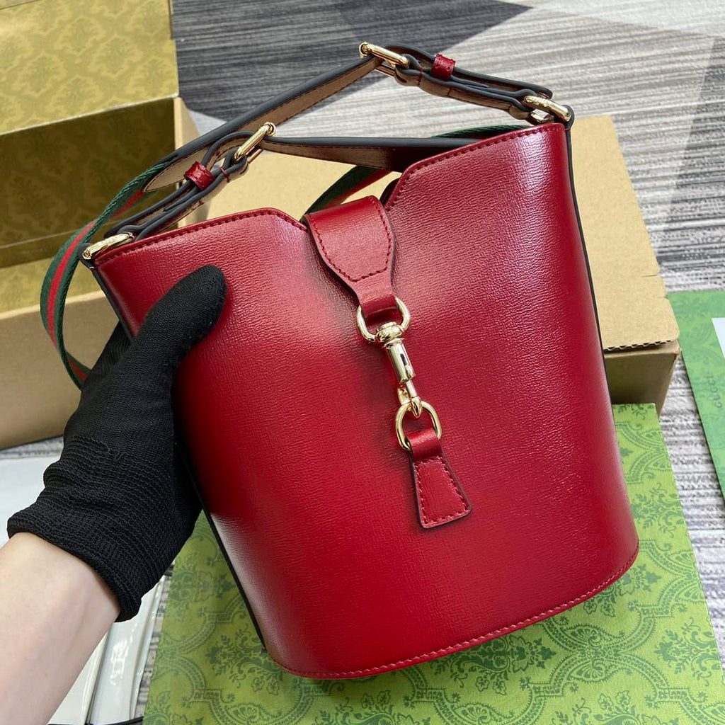 Gucci 782908 Mini Bucket Shoulder Bag Red