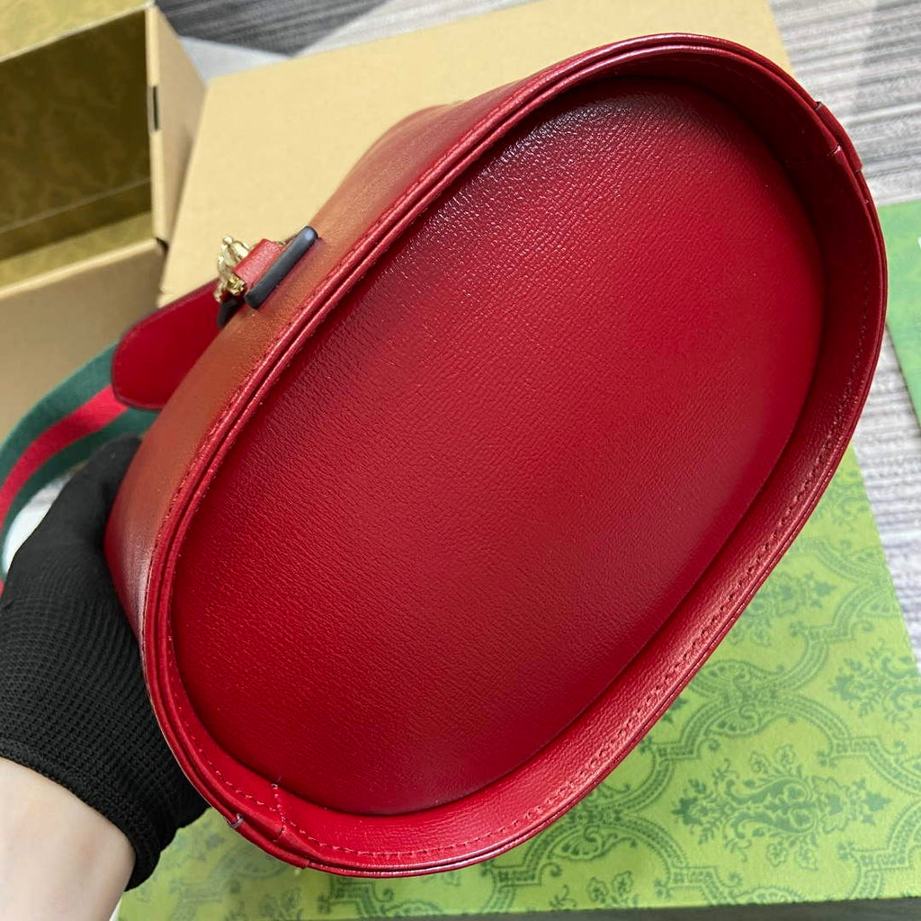 Gucci 782908 Mini Bucket Shoulder Bag Red
