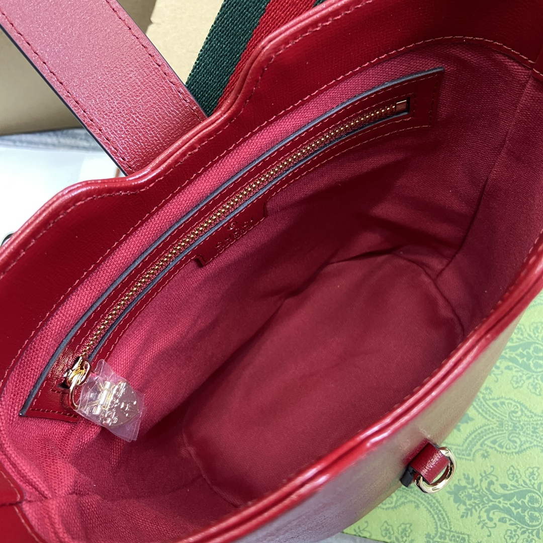 Gucci 782908 Mini Bucket Shoulder Bag Red