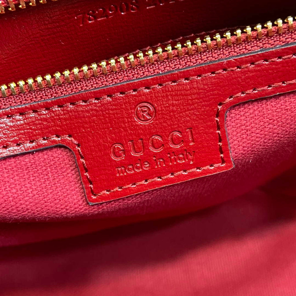 Gucci 782908 Mini Bucket Shoulder Bag Red