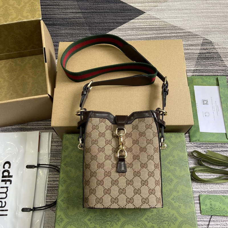 Gucci 782919 Original GG Small Bucket Bag Brown - Default Title - View 1