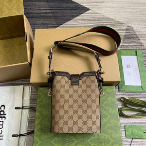 Gucci 782919 Original GG Small Bucket Bag Brown - Default Title - View 2