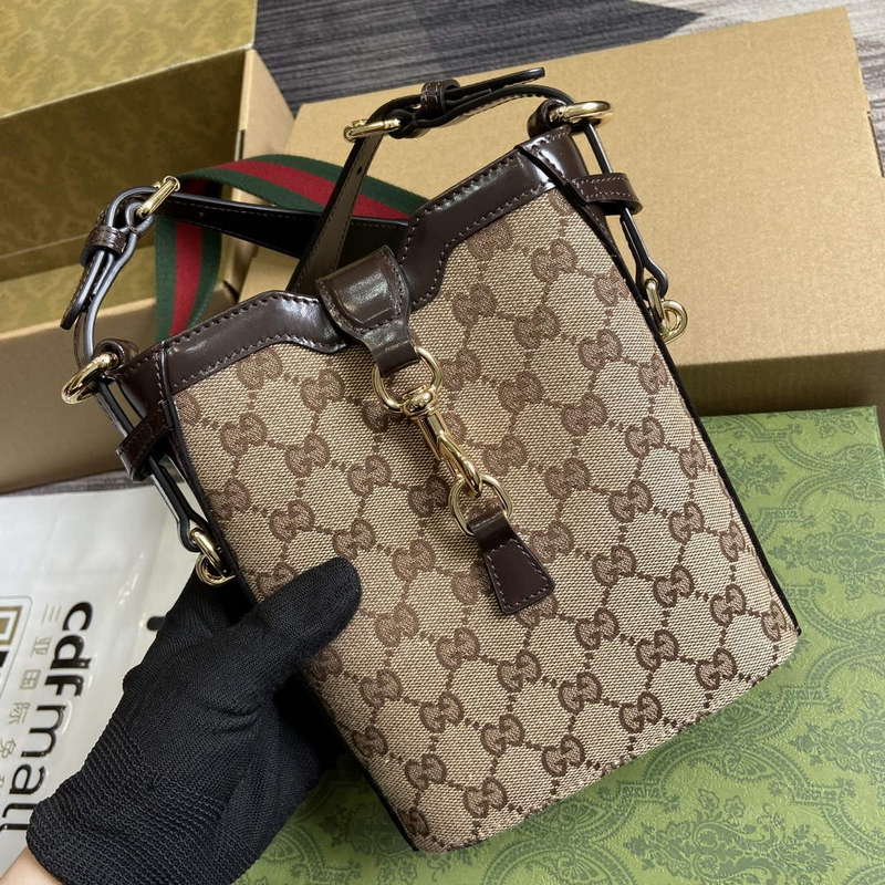Gucci 782919 Original GG Small Bucket Bag Brown - Default Title - View 4