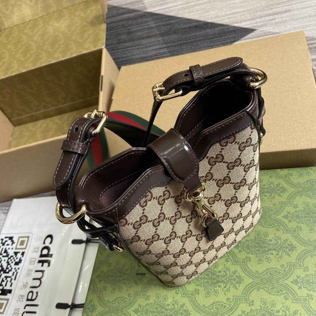 Gucci 782919 Original GG Small Bucket Bag Brown - Default Title - View 8