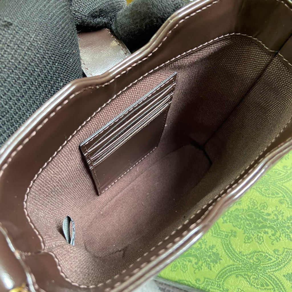 Gucci 782919 Original GG Small Bucket Bag Brown