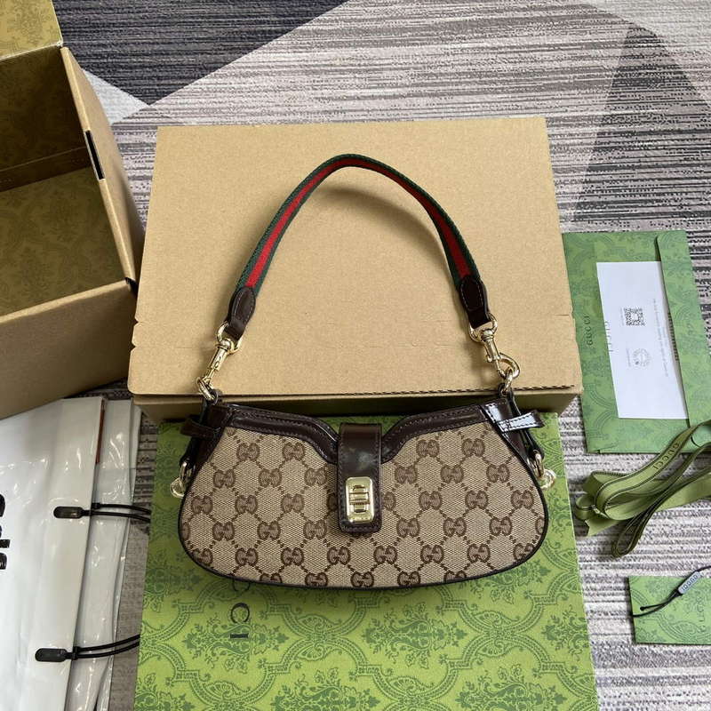 Gucci 786015 Gucci Moon Side Mini Shoulder Bag Brown - Default Title - View 1