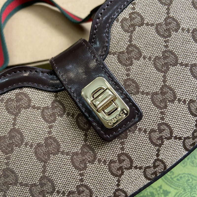 Gucci 786015 Gucci Moon Side Mini Shoulder Bag Brown - Default Title - View 6