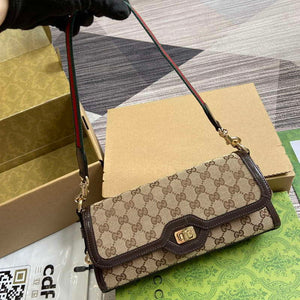 Gucci 786027 Gucci Luce Small Shoulder Bag Brown - Default Title - View 4