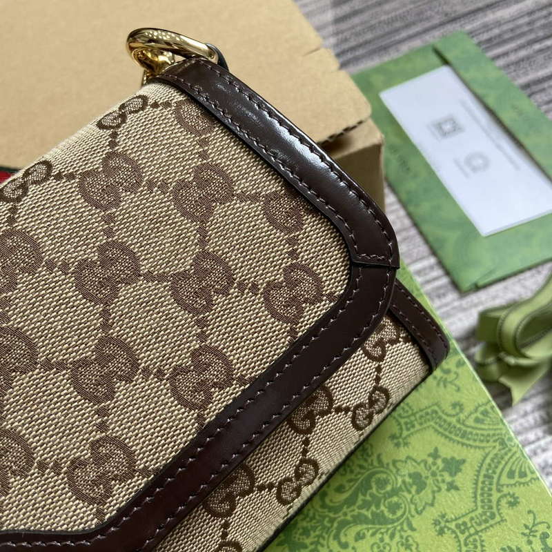 Gucci 786027 Gucci Luce Small Shoulder Bag Brown - Default Title - View 6