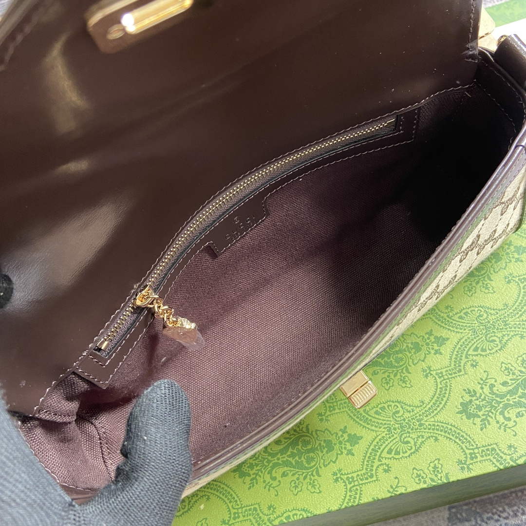 Gucci 786027 Gucci Luce Small Shoulder Bag Brown - Default Title - View 9