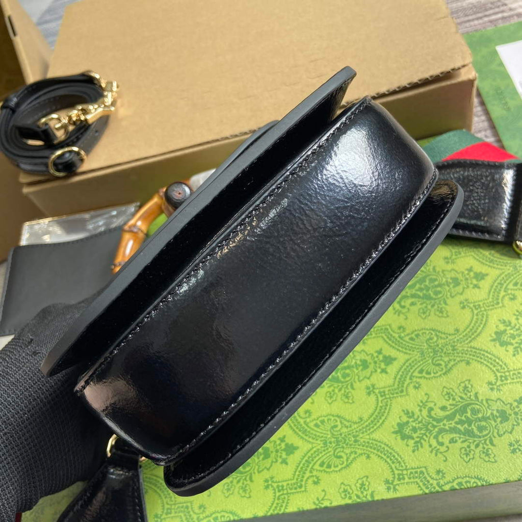 Gucci 786482 Gucci Bamboo 1947 Mini Top Handle Bag Black