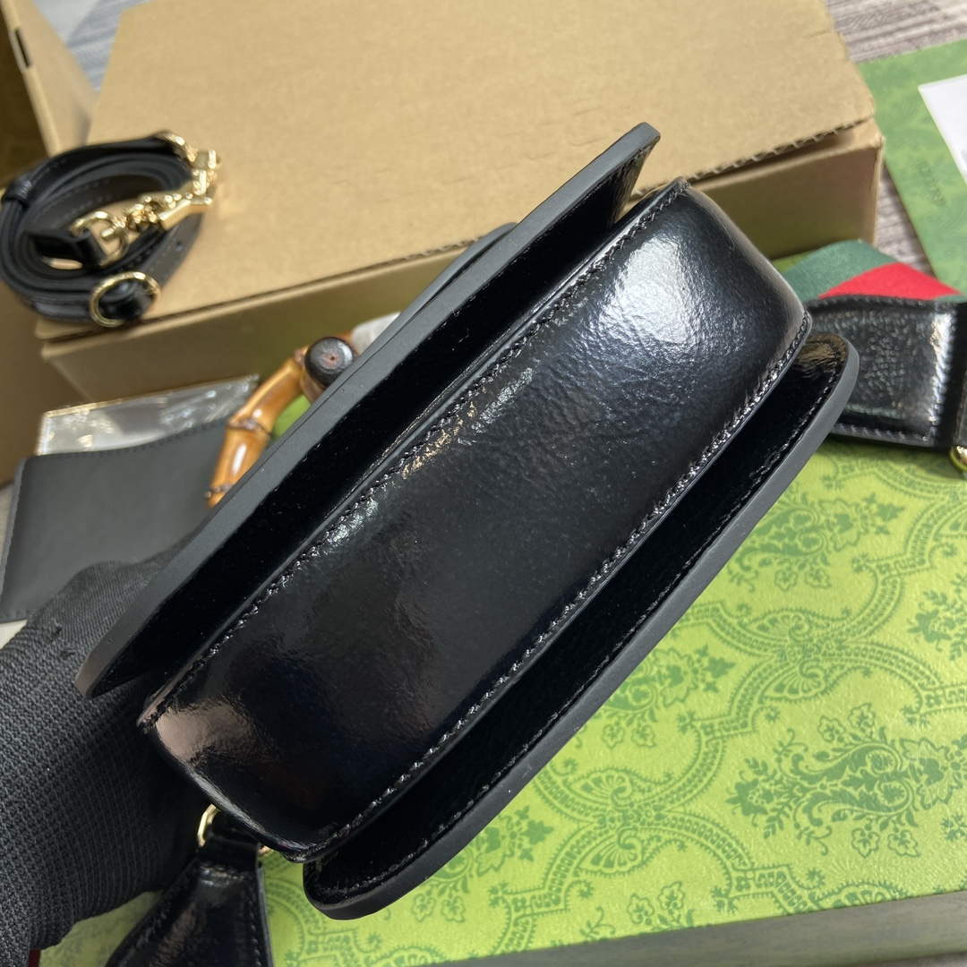 Gucci 786482 Gucci Bamboo 1947 Mini Top Handle Bag Black - Default Title - View 6