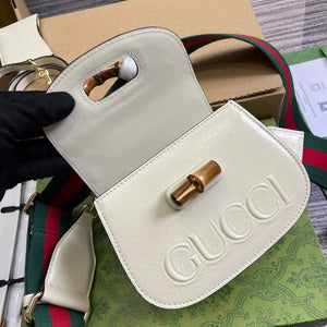 Gucci 786482 Gucci Bamboo 1947 Mini Top Handle Bag White - Default Title - View 8