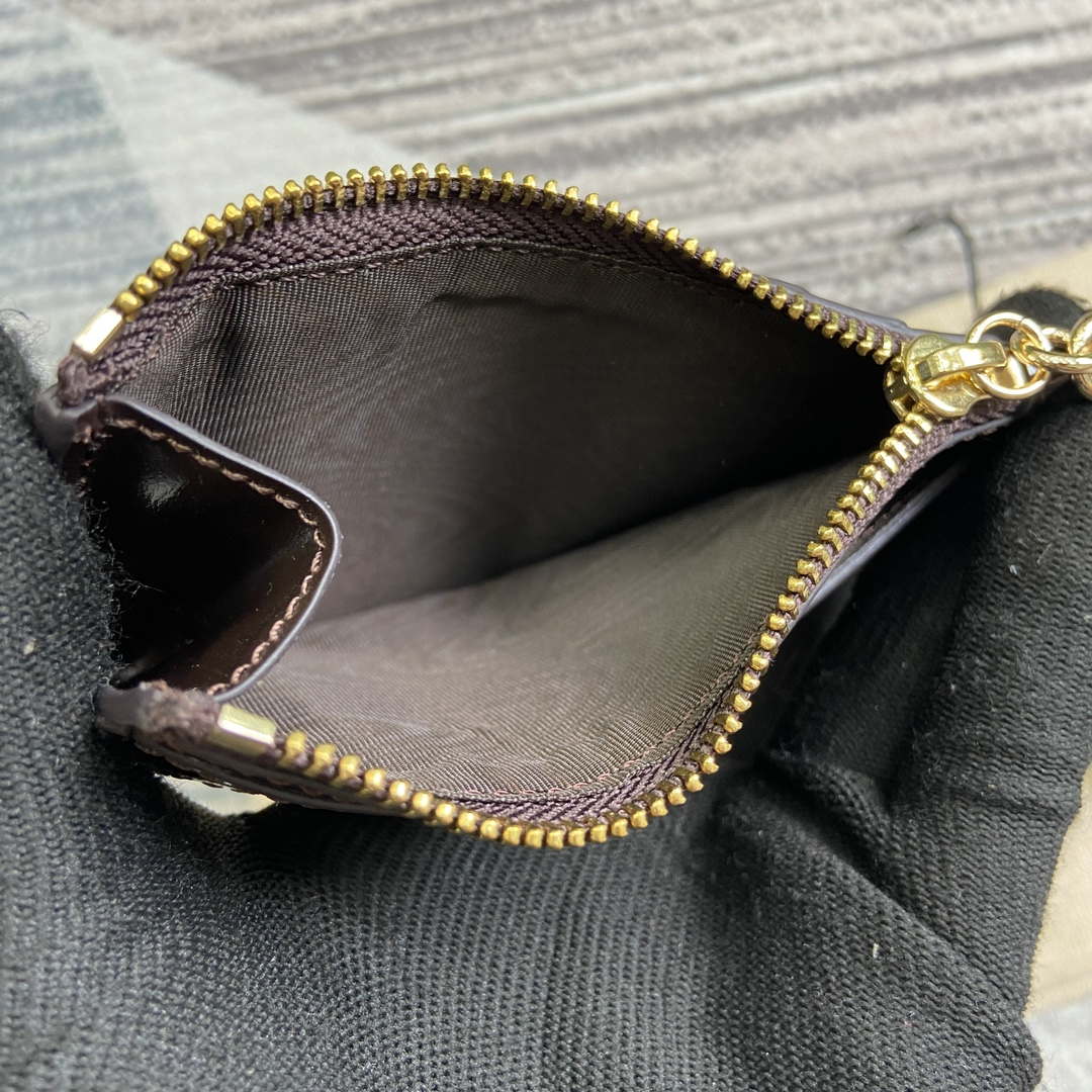Gucci 790033 GG card case wallet Brown leather