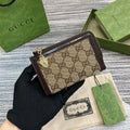 Gucci 790037 Gucci Luce mini zip wallet  Brown leather - Default Title - View 1