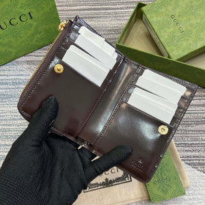 Gucci 790037 Gucci Luce mini zip wallet  Brown leather - Default Title - View 7