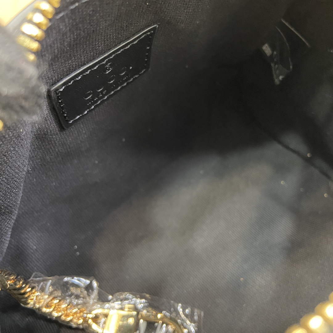 Gucci 790130 GG Super Mini Top Handle Bag Black - Default Title - View 9