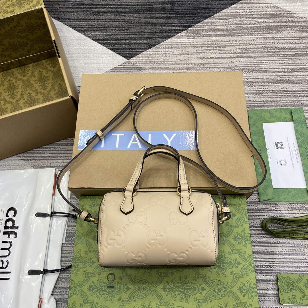 Gucci 790130 GG Super Mini Top Handle Bag Light beige - Default Title - View 2