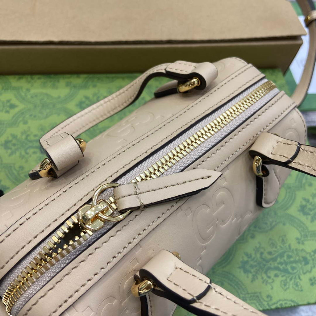 Gucci 790130 GG Super Mini Top Handle Bag Light beige