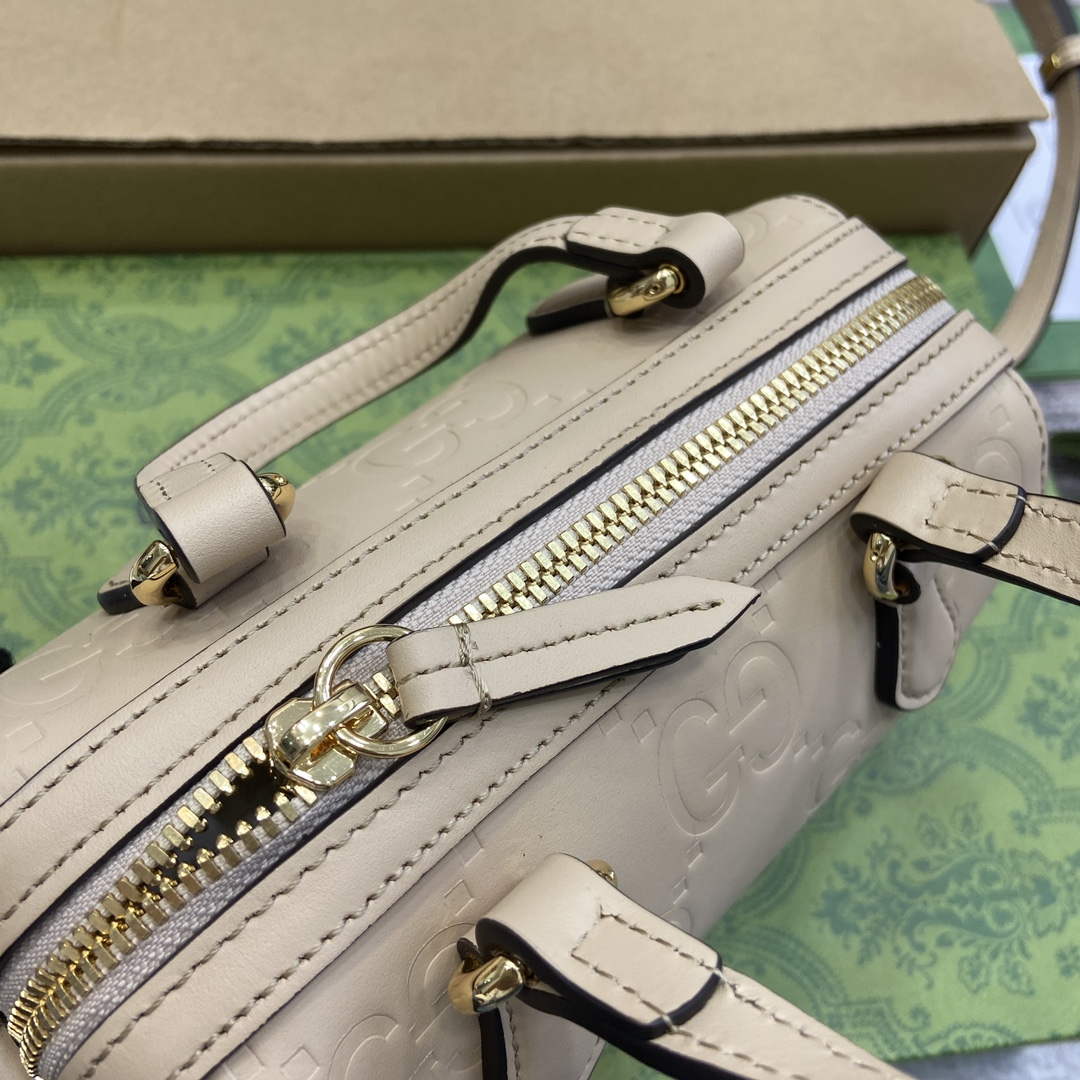 Gucci 790130 GG Super Mini Top Handle Bag Light beige