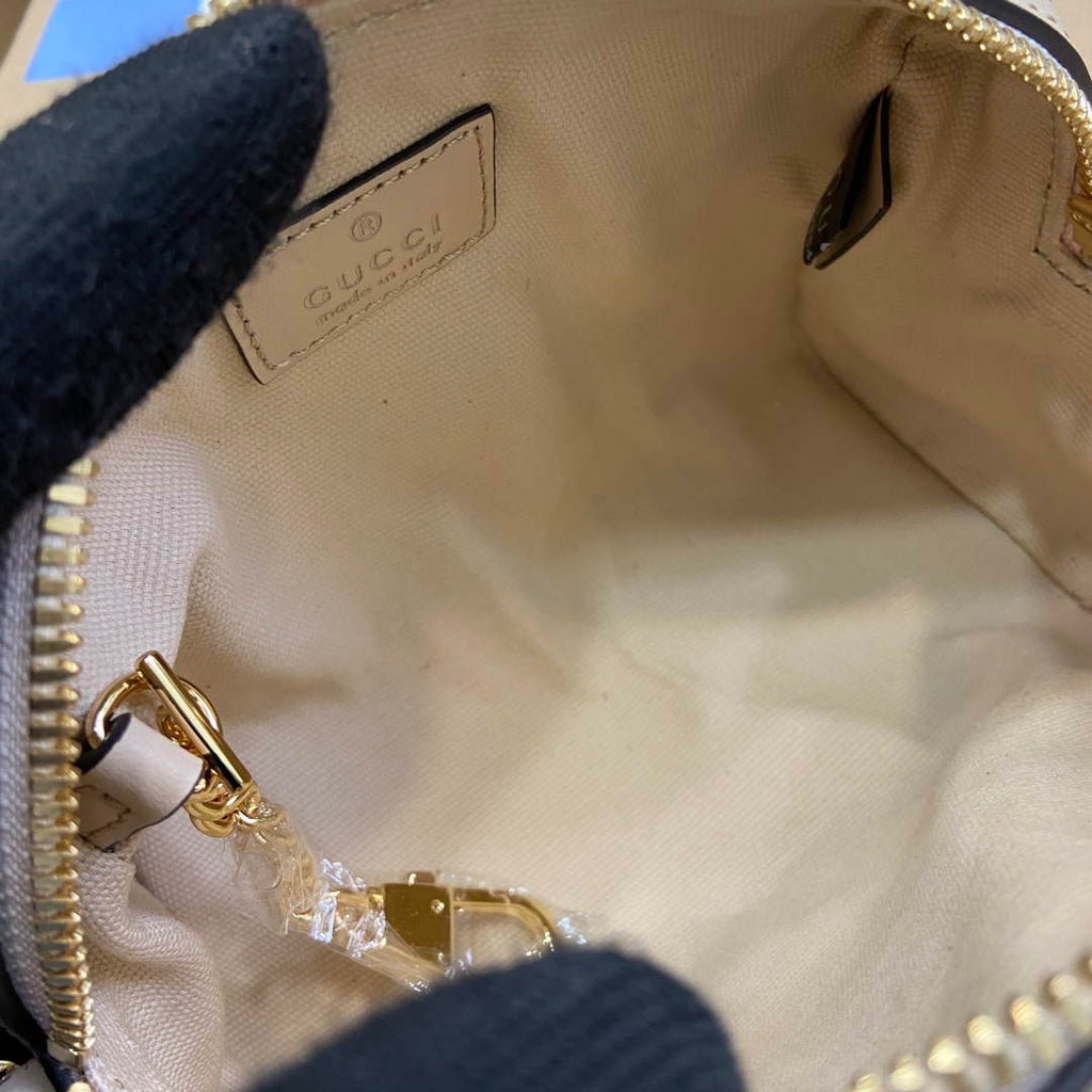 Gucci 790130 GG Super Mini Top Handle Bag Light beige