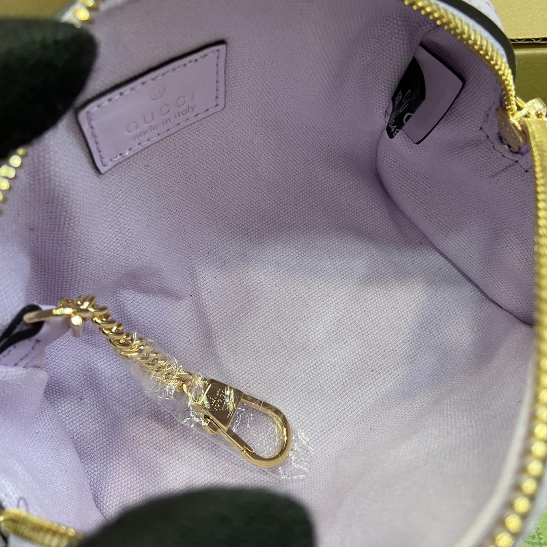 Gucci 790130 GG Super Mini Top Handle Bag Light purple - Default Title - View 8