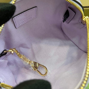 Gucci 790130 GG Super Mini Top Handle Bag Light purple - Default Title - View 8