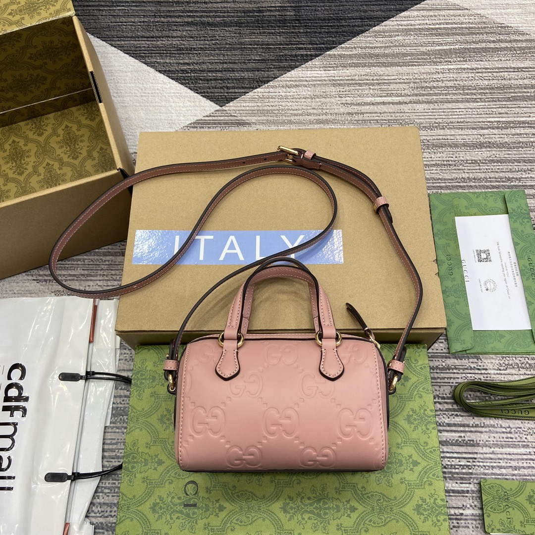 Gucci 790130 GG Super Mini Top Handle Bag Rose beige - Default Title - View 2