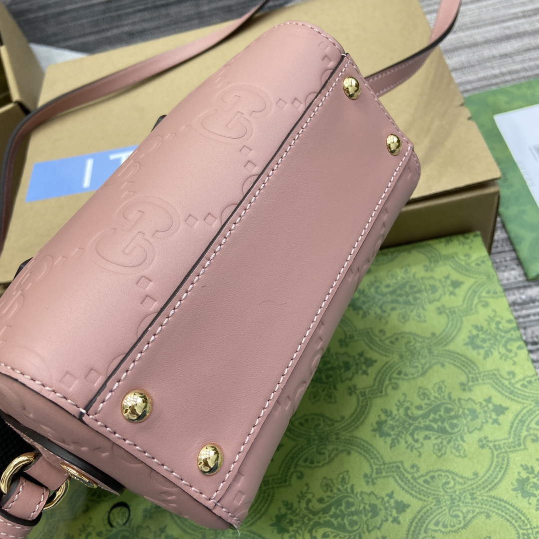 Gucci 790130 GG Super Mini Top Handle Bag Rose beige - Default Title - View 7