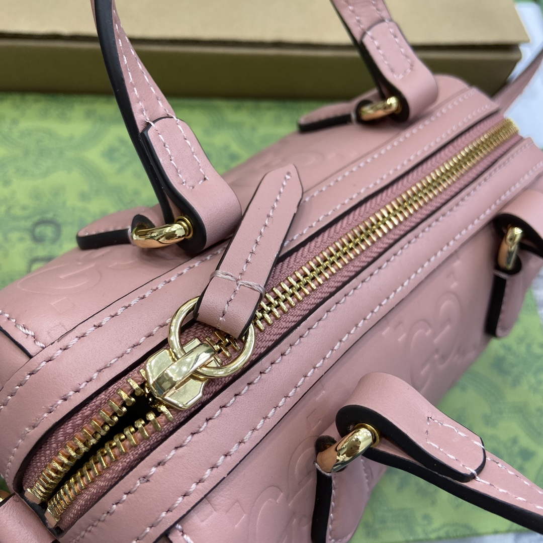 Gucci 790130 GG Super Mini Top Handle Bag Rose beige - Default Title - View 9