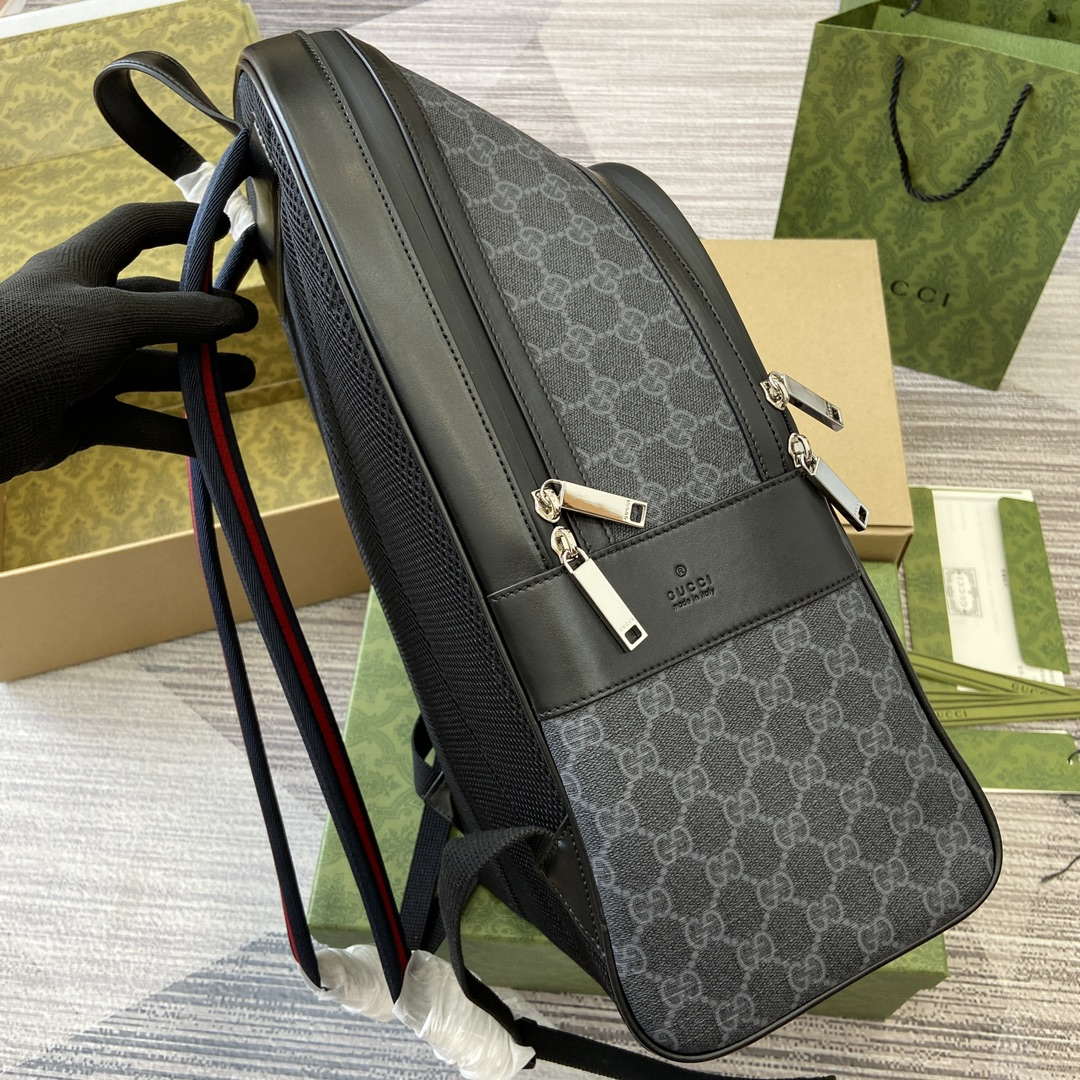 Gucci 792123 GG Supreme Canvas Backpack Black - Default Title - View 3