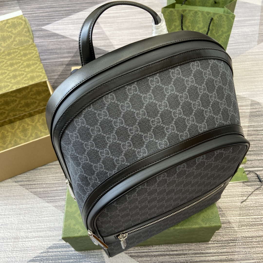 Gucci 792123 GG Supreme Canvas Backpack Black